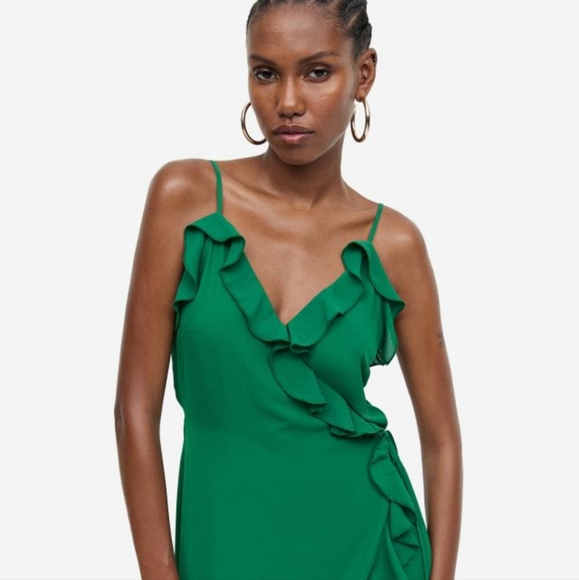 H & M RUFFLED WRAP DRESS - Picture 6 of 7
